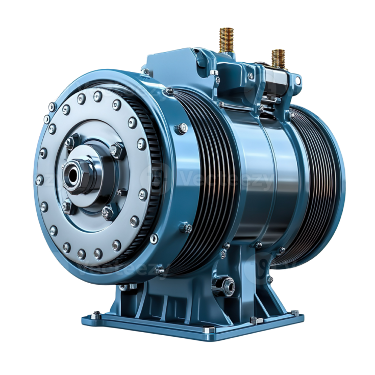 an electric motor on a white background
