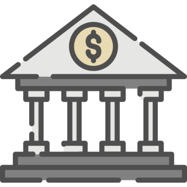 a bank building with a dollar sign on top