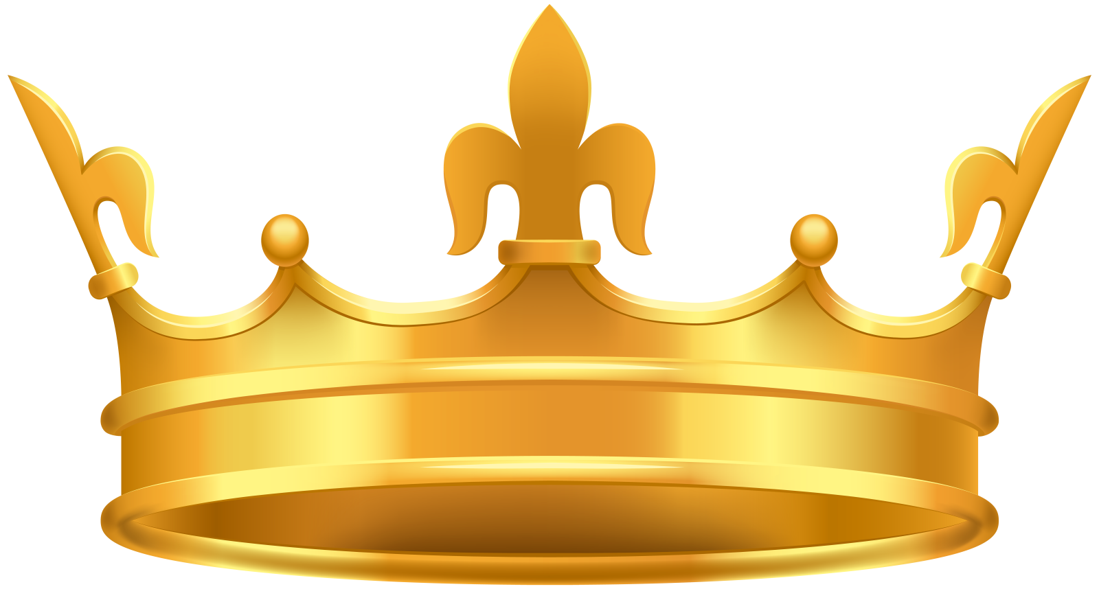 a gold crown on a white background