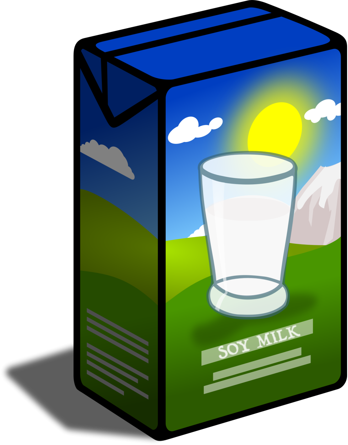 a box of milk on a white background