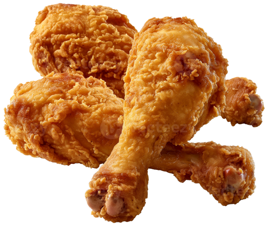 fried chicken on a white background