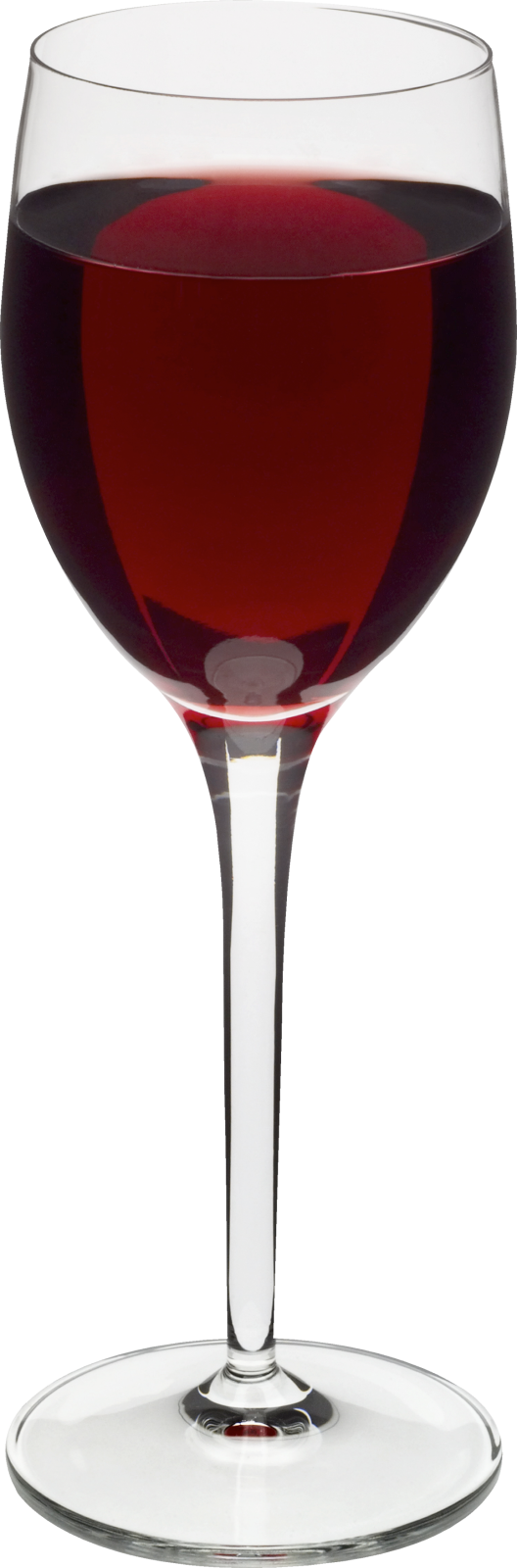 a glass of red wine on a white background