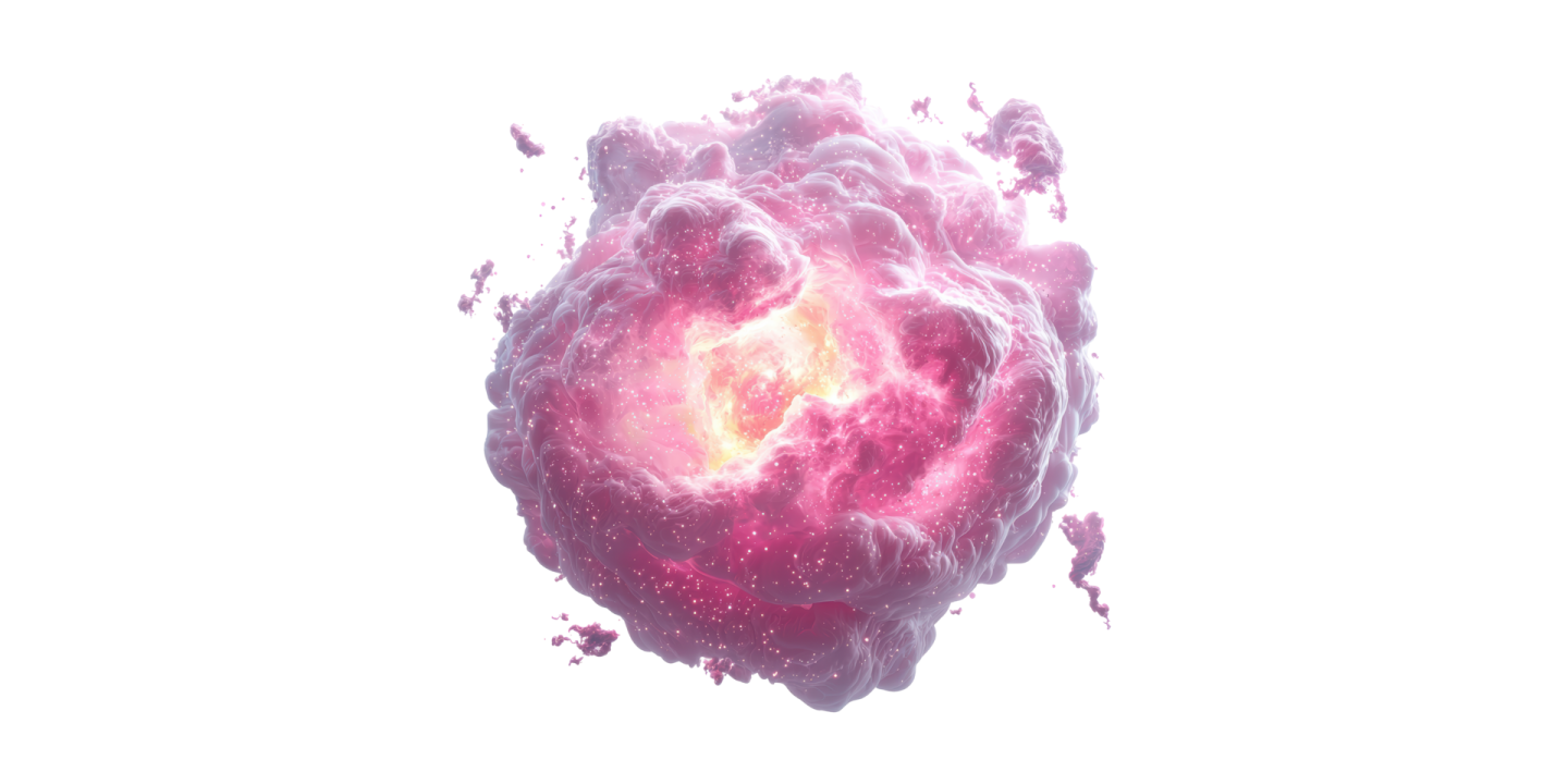 an explosion of pink and purple paint