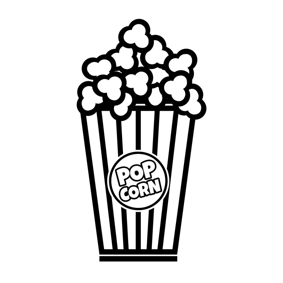 a popcorn box with popcorns in it