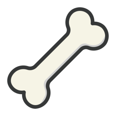 A bone on a white background