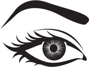 a black and white image of an eye