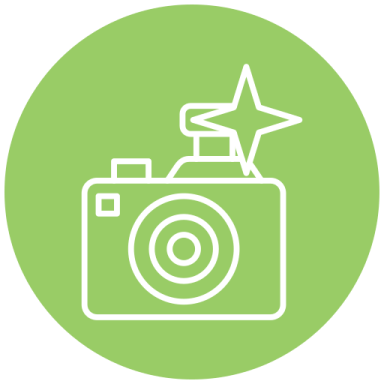 a camera with a star on top