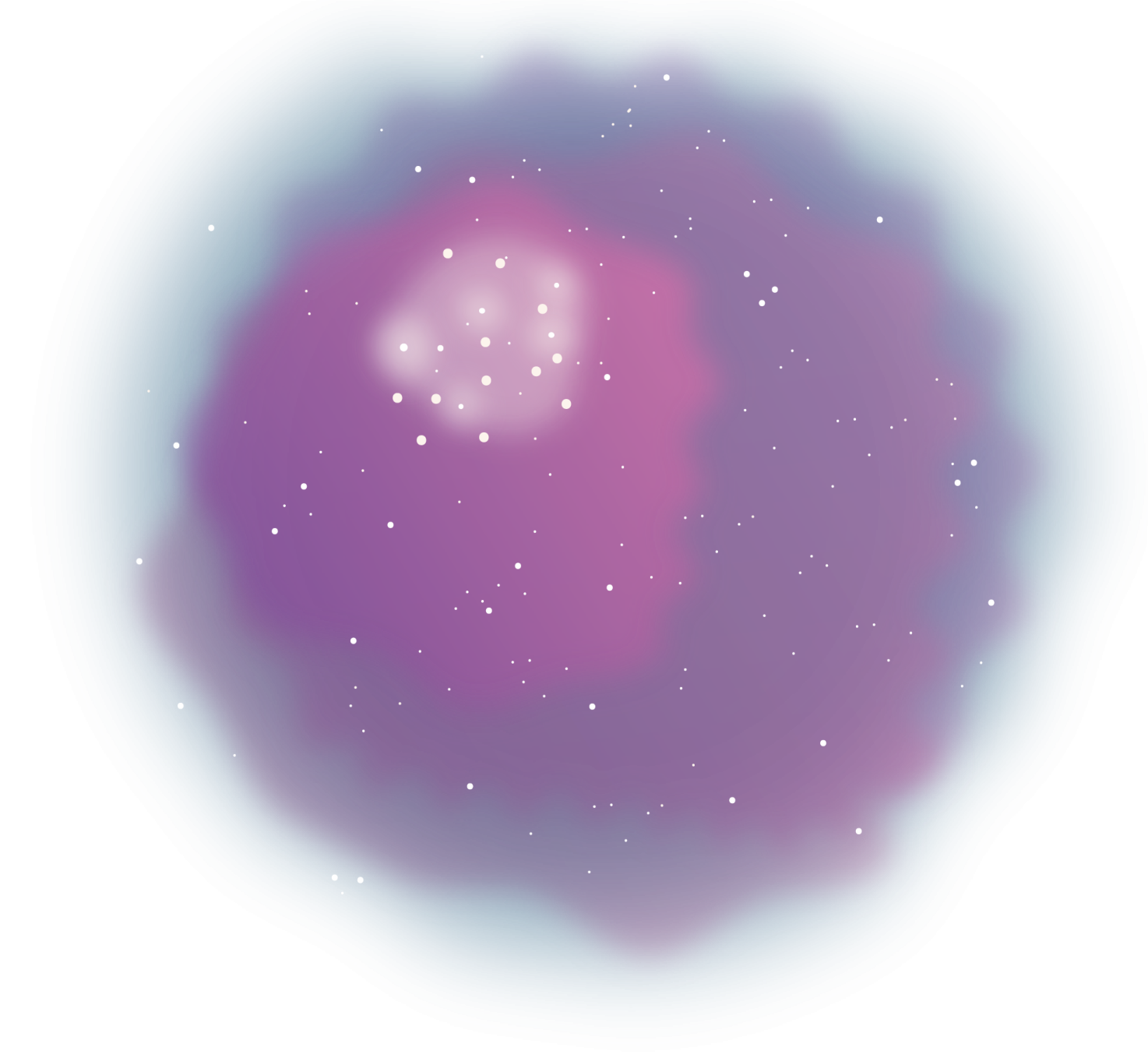 a purple circle with stars in the center
