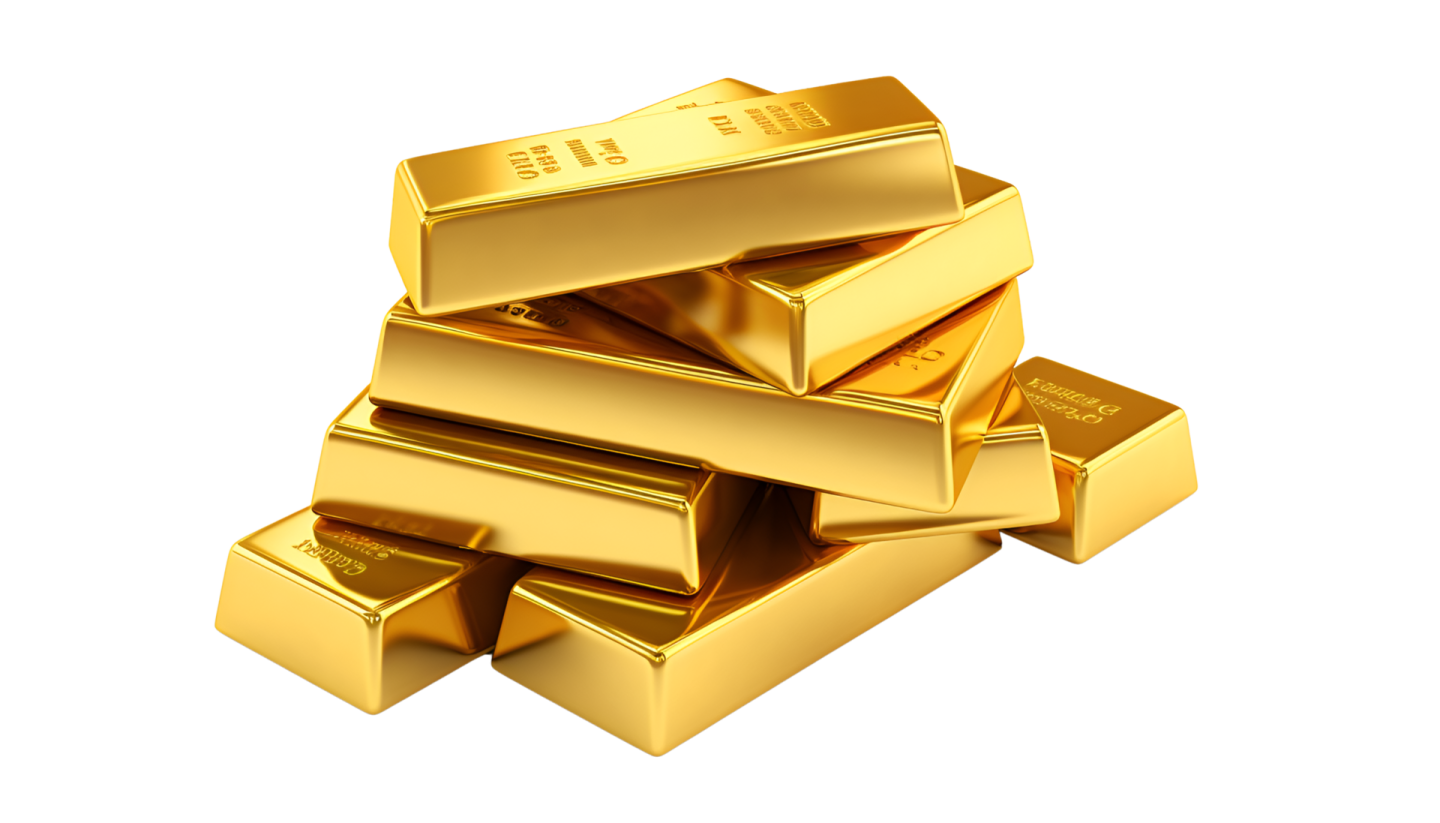 a pile of gold bars