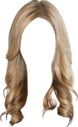 a woman with long blonde hair on her head