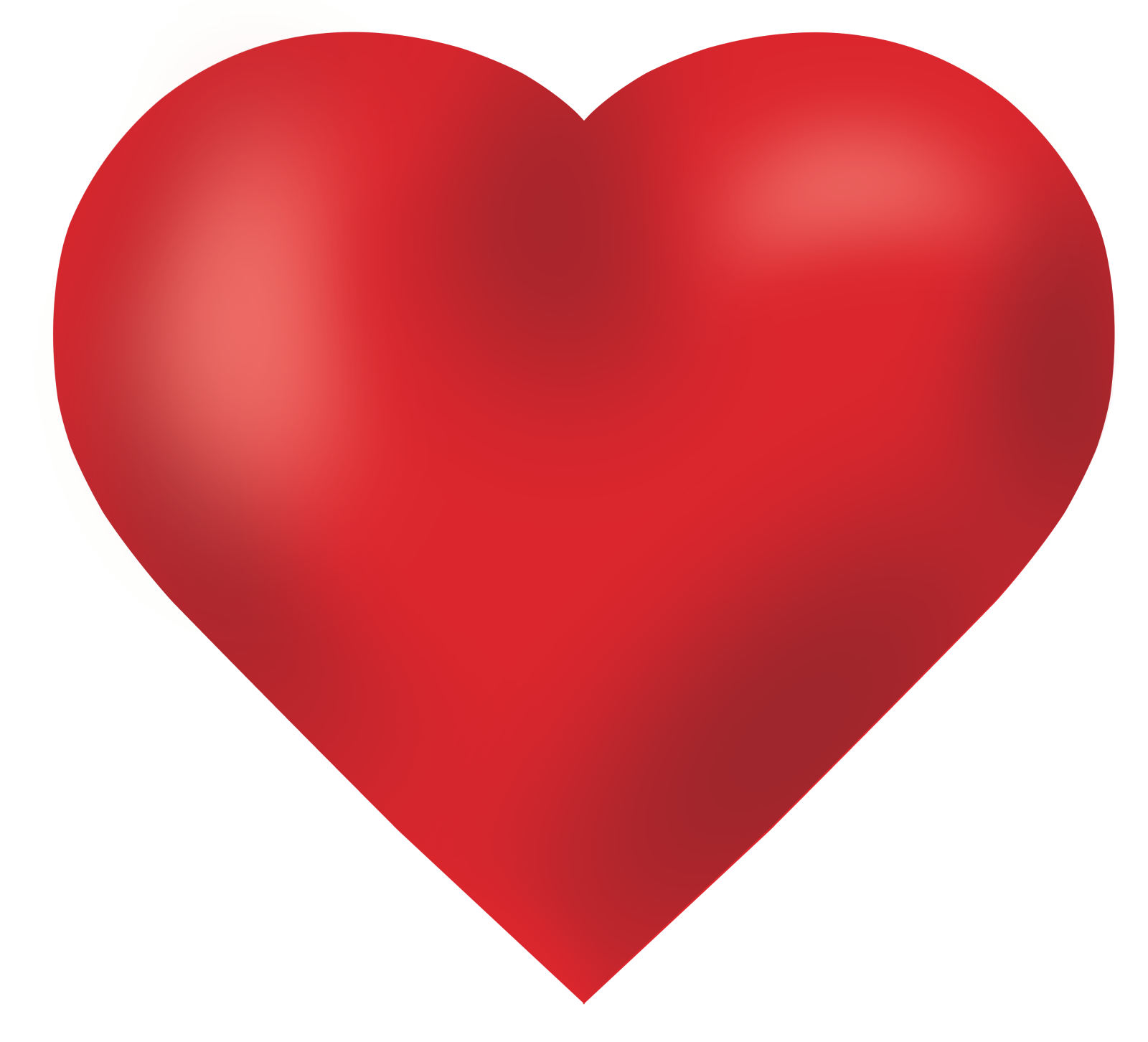 a red heart on a white background