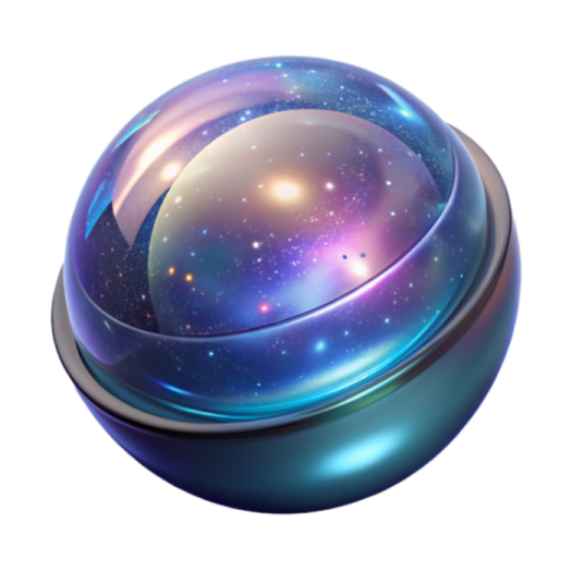 an image of a sphere with stars in the background