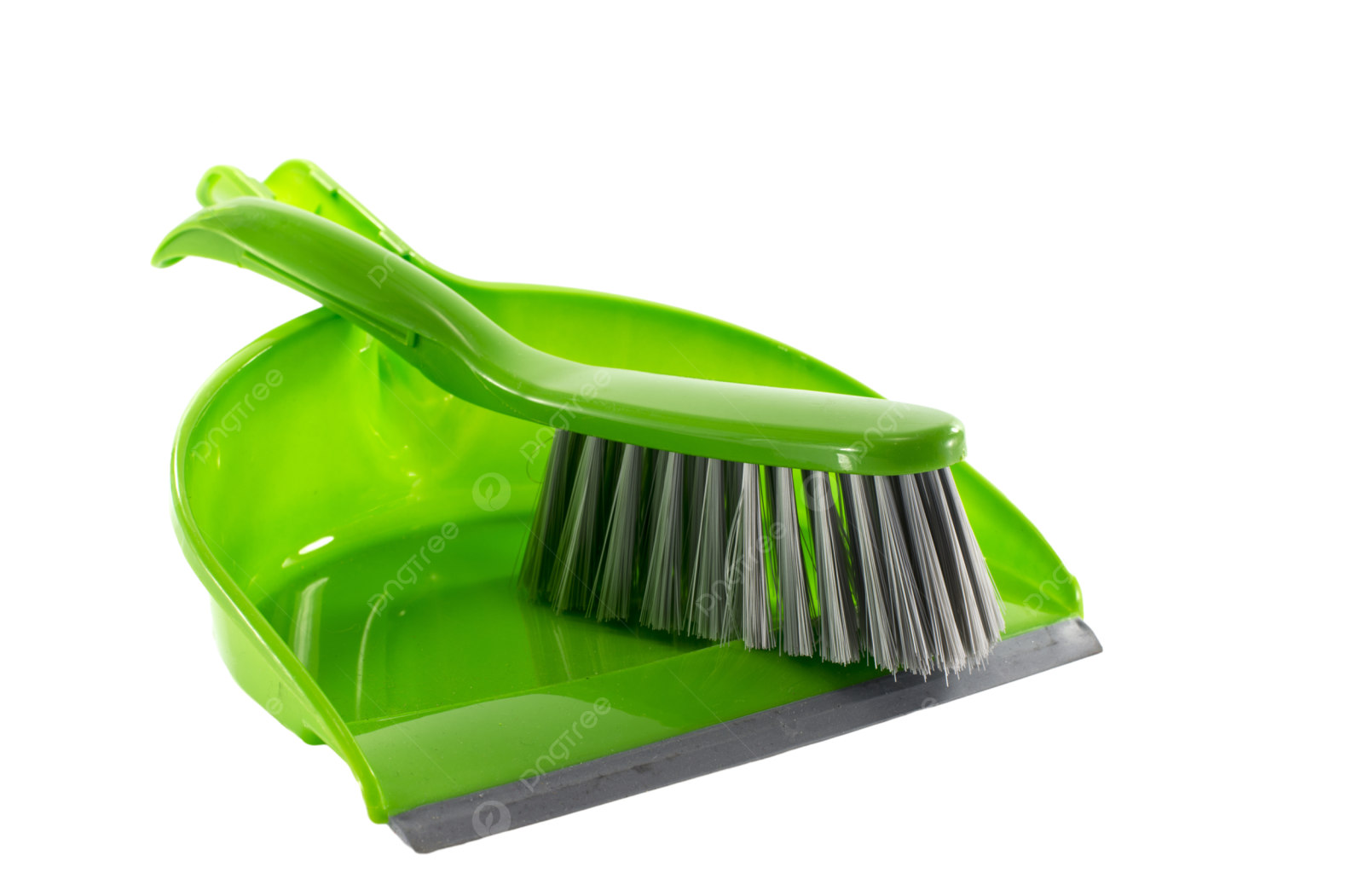 a green brush on a white background