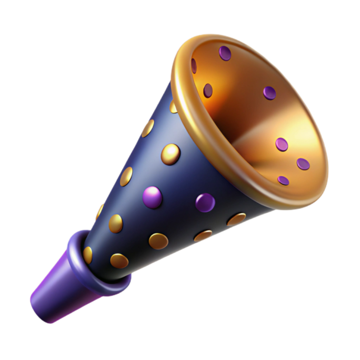 an image of a purple and gold speaker