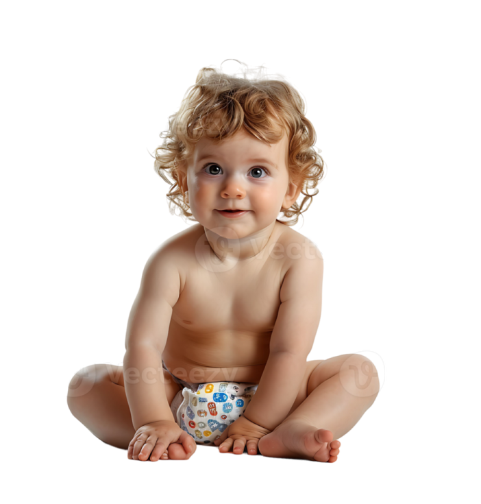 a baby sitting on the floor with a toy