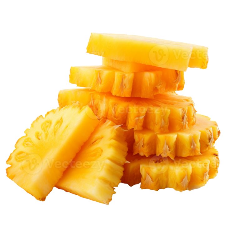 sliced pine slices on a white background