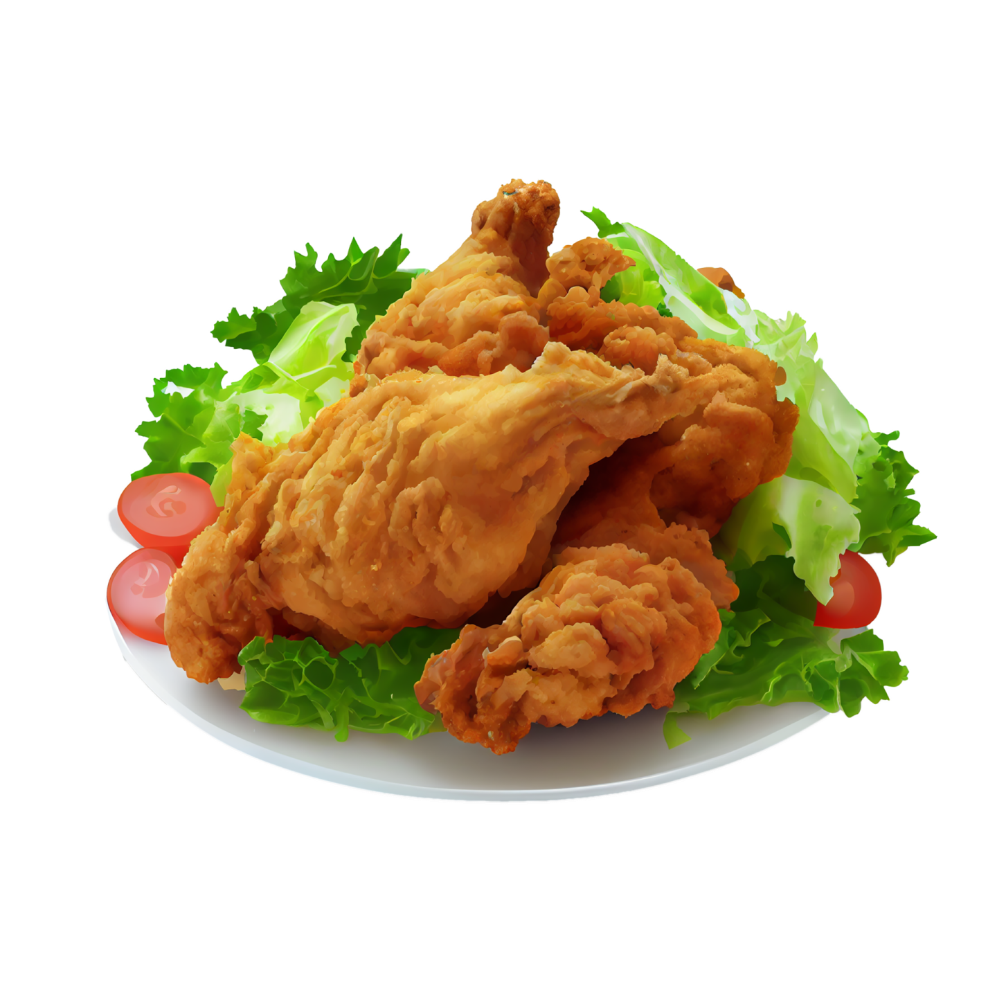 the plate is white