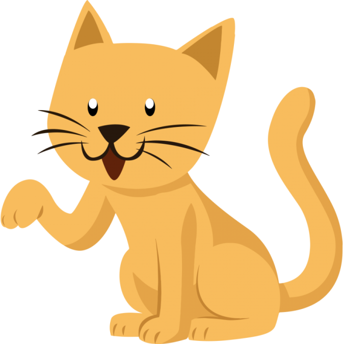 a cartoon cat with its mouth open