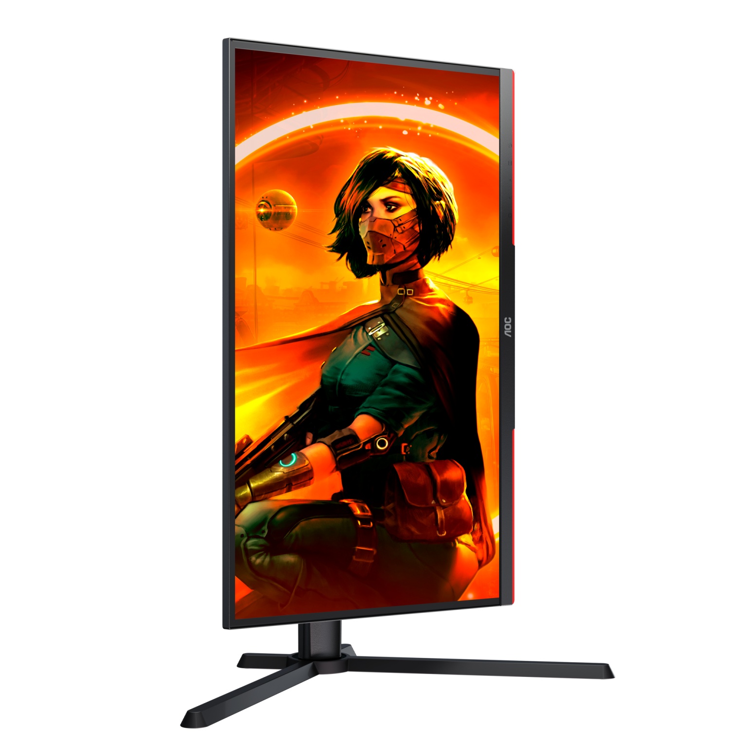 an image of a computer monitor with a woman in the background