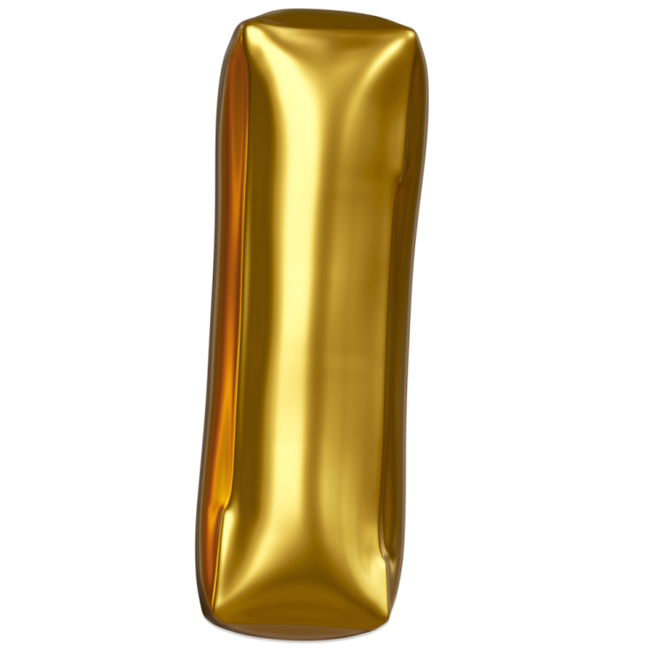 a gold foil bottle on a white background