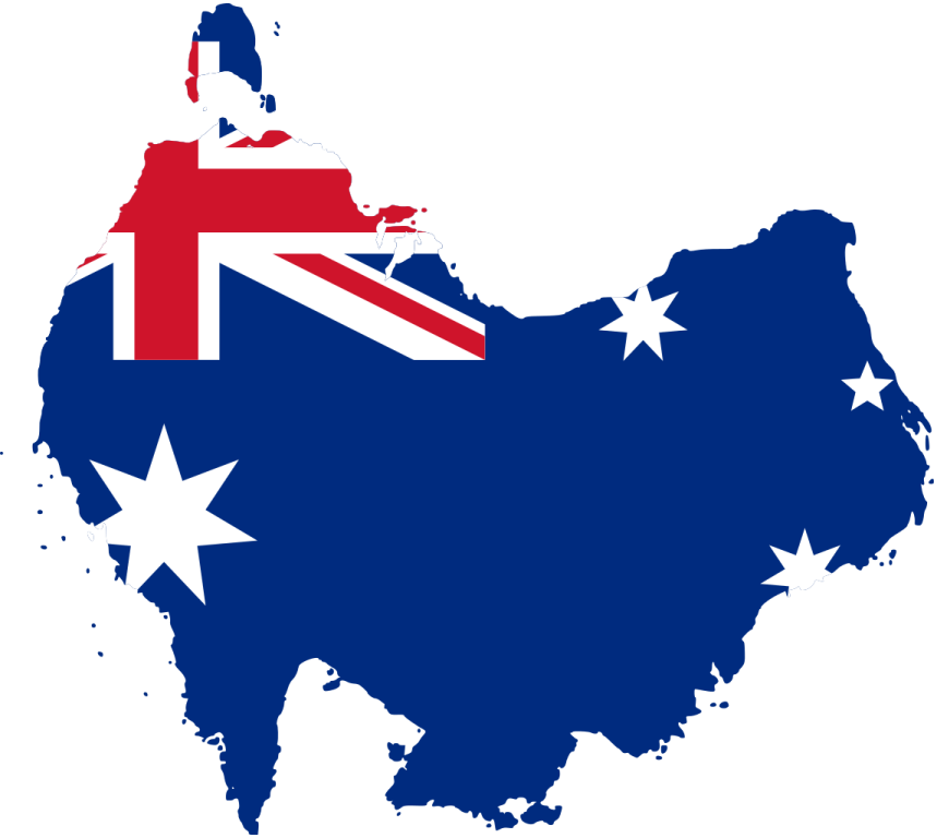 a map with the flag of new zealand