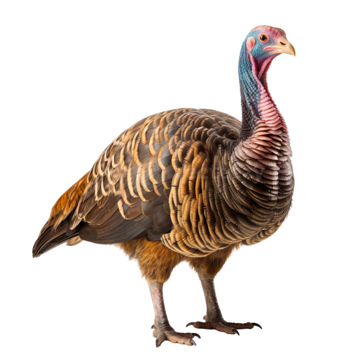 a turkey on a white background