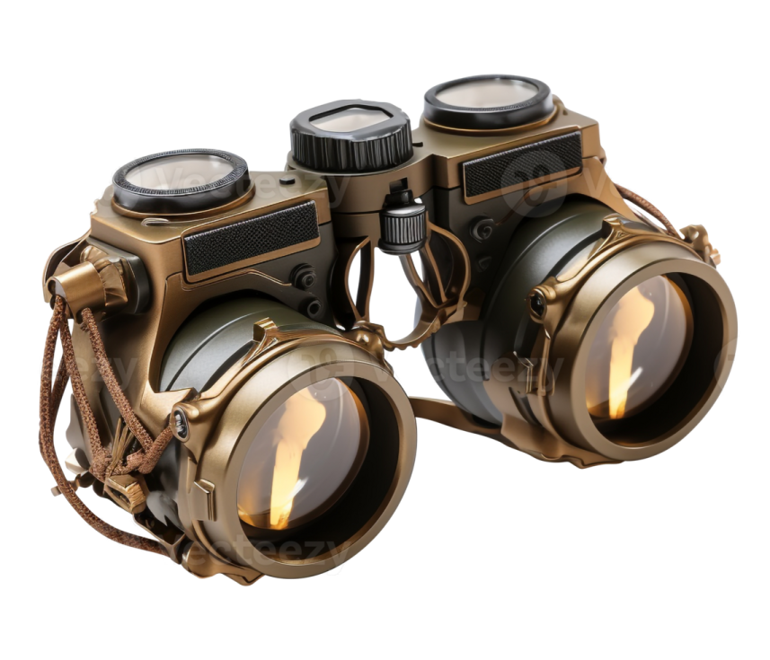 a pair of binoculars on a white background