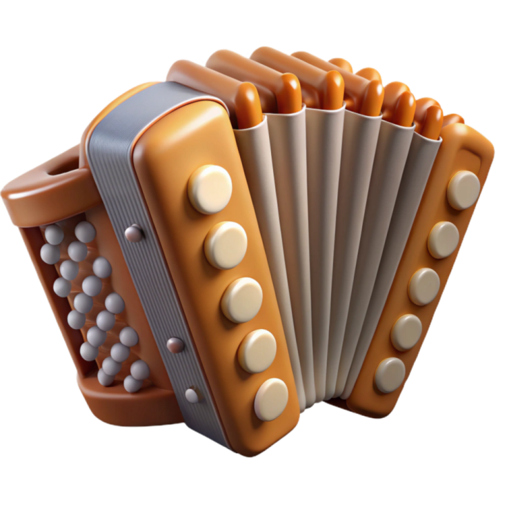 a close up of an accordion
