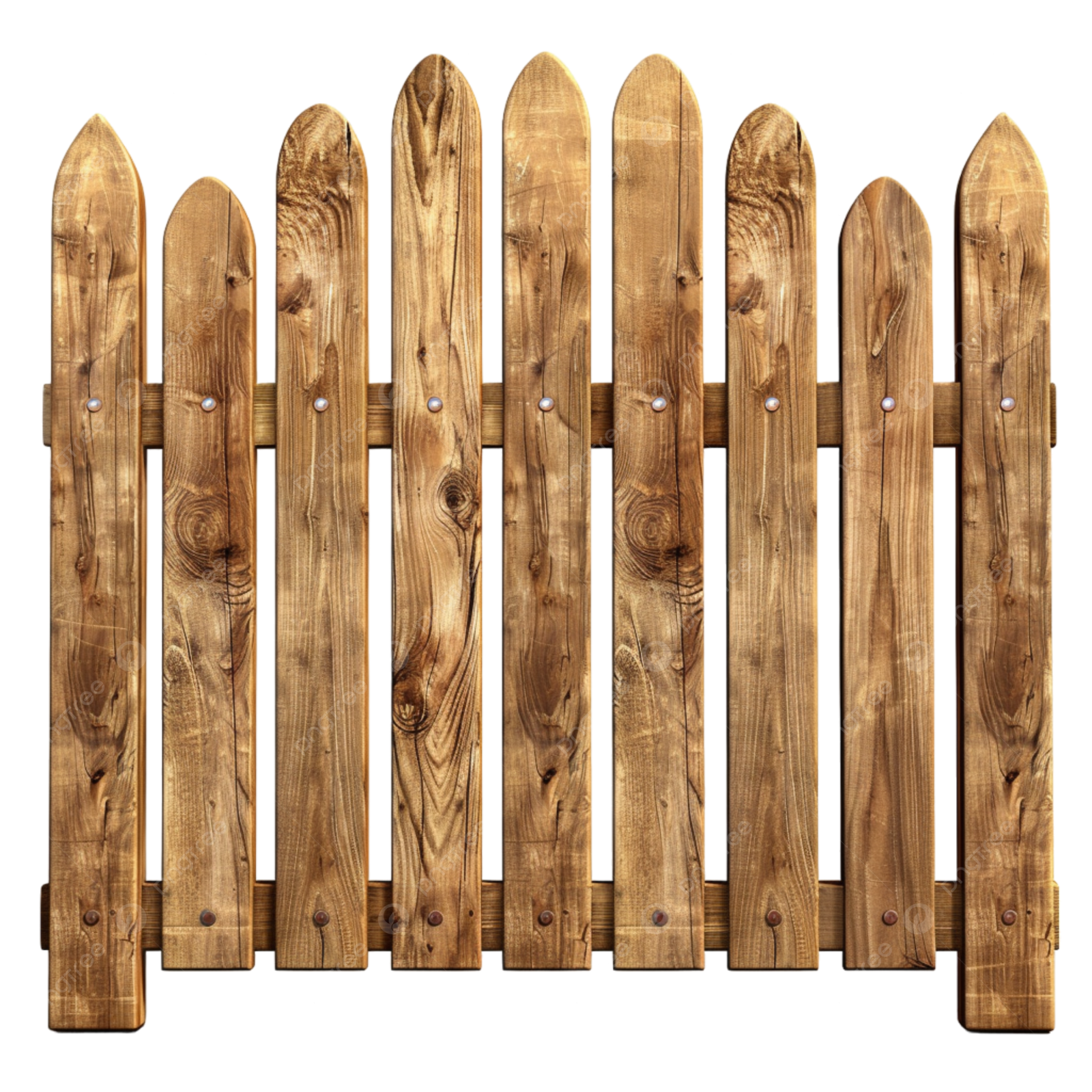 a wooden fence on a white background