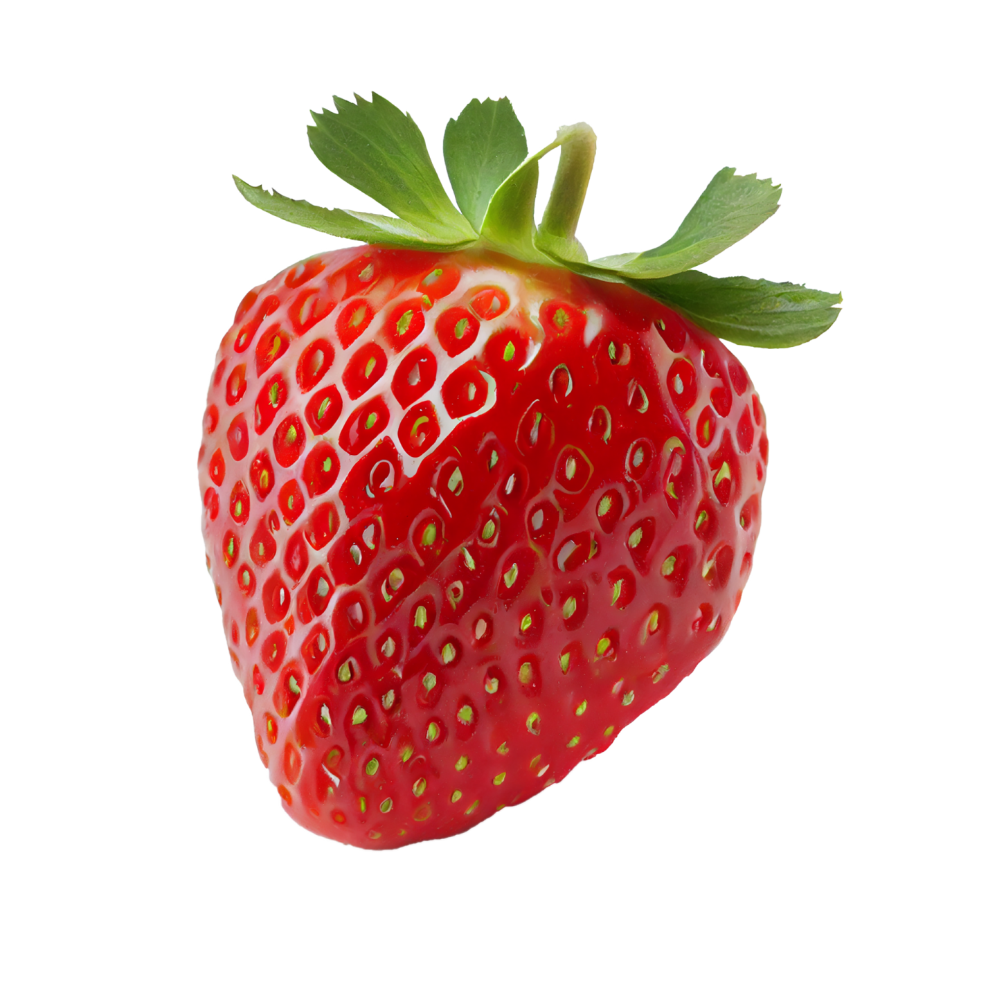 a strawberry on a white background