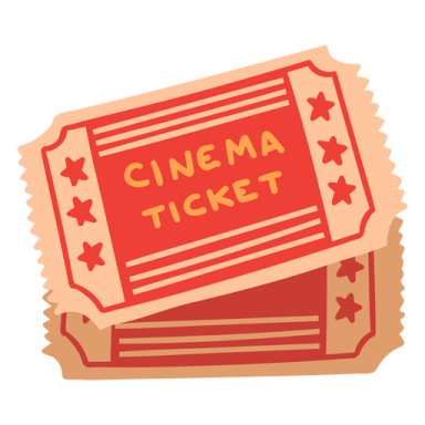 a cinema ticket with the word cinema