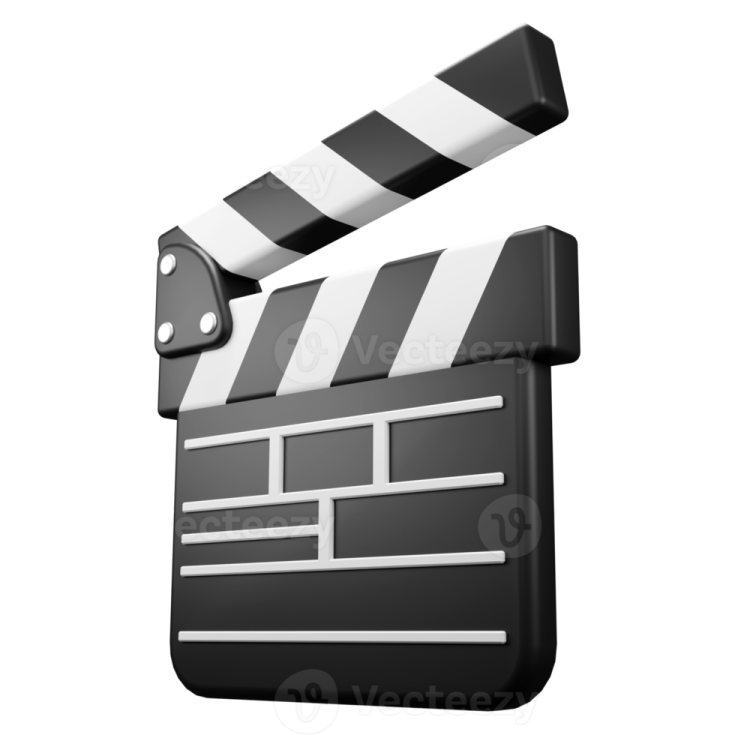 a movie clap on a white background