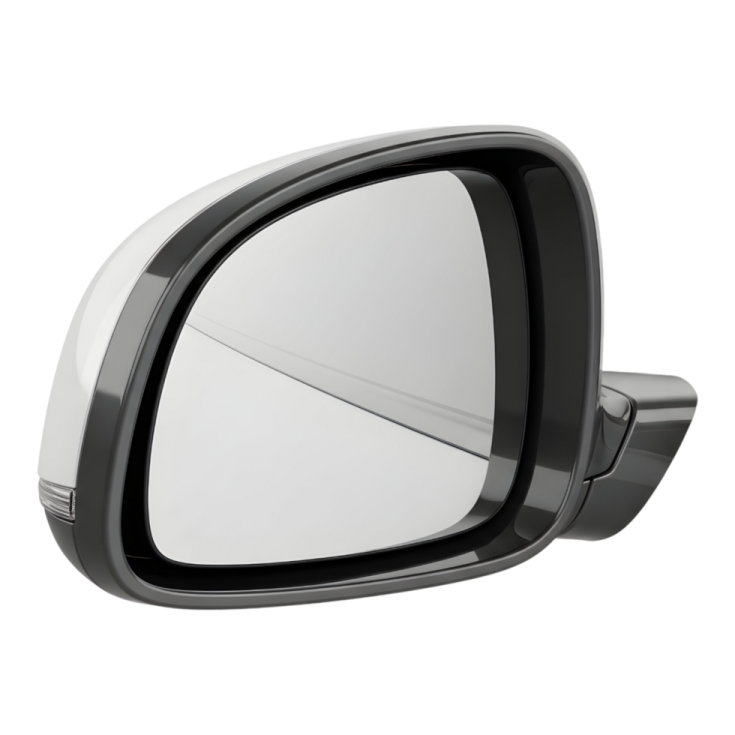 the side view mirror is shown on a white background