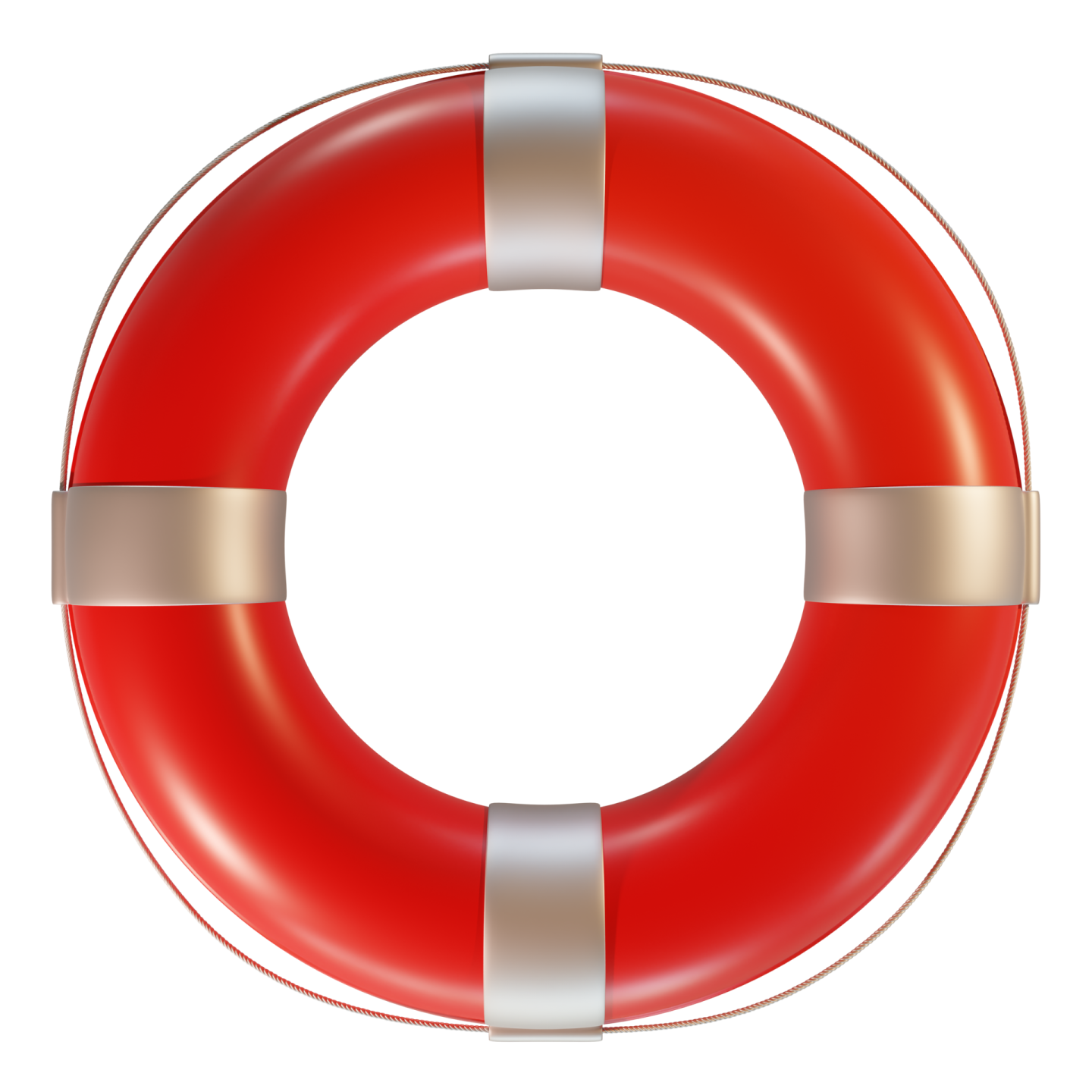 a red and white life ring