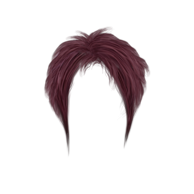 a drawing of a man's head with red hair