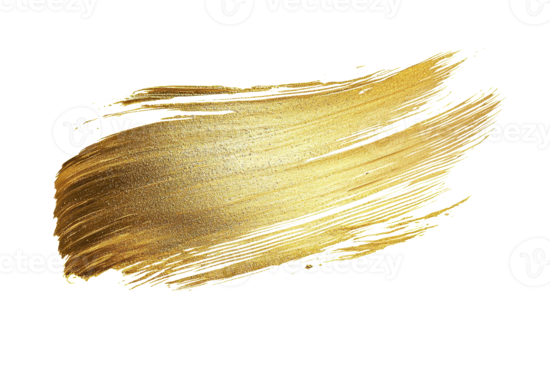 gold brush stroke on white background