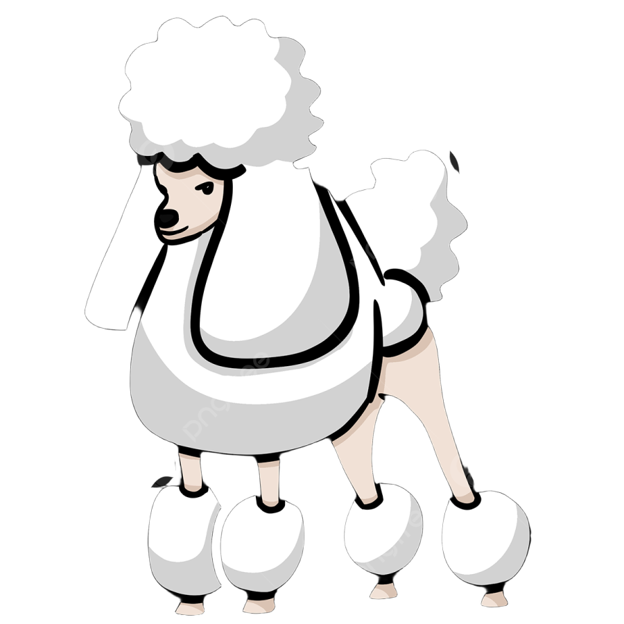 a cartoon poo with white hair and brown eyes