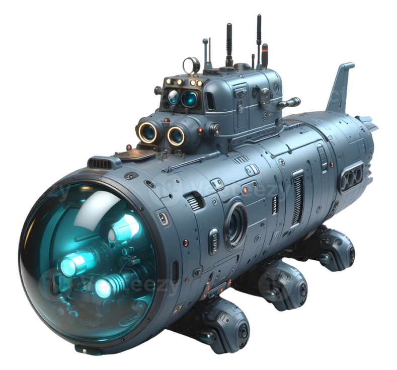 a 3d model of a submarine