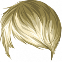a man's head with blonde hair