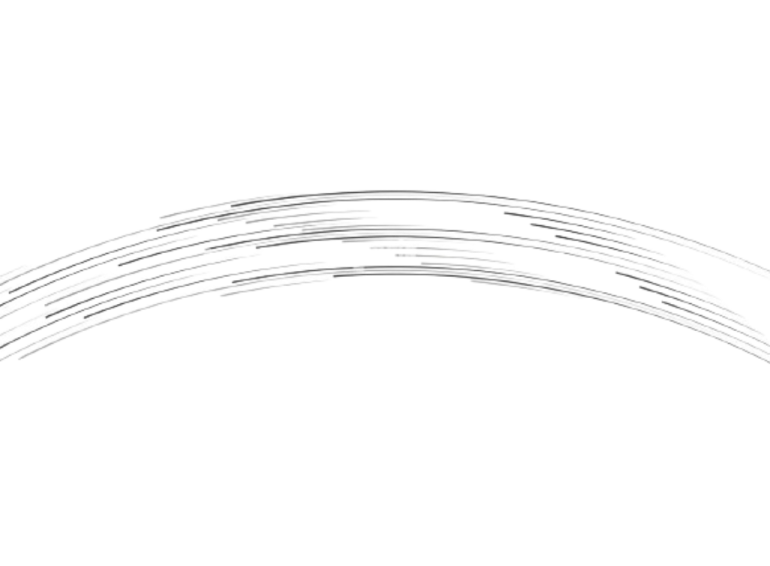 a black and white drawing of a curved line