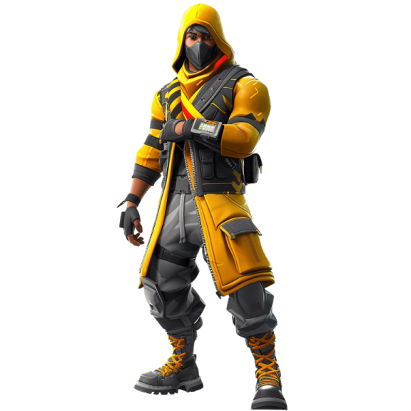 an image of a man in a yellow outfit