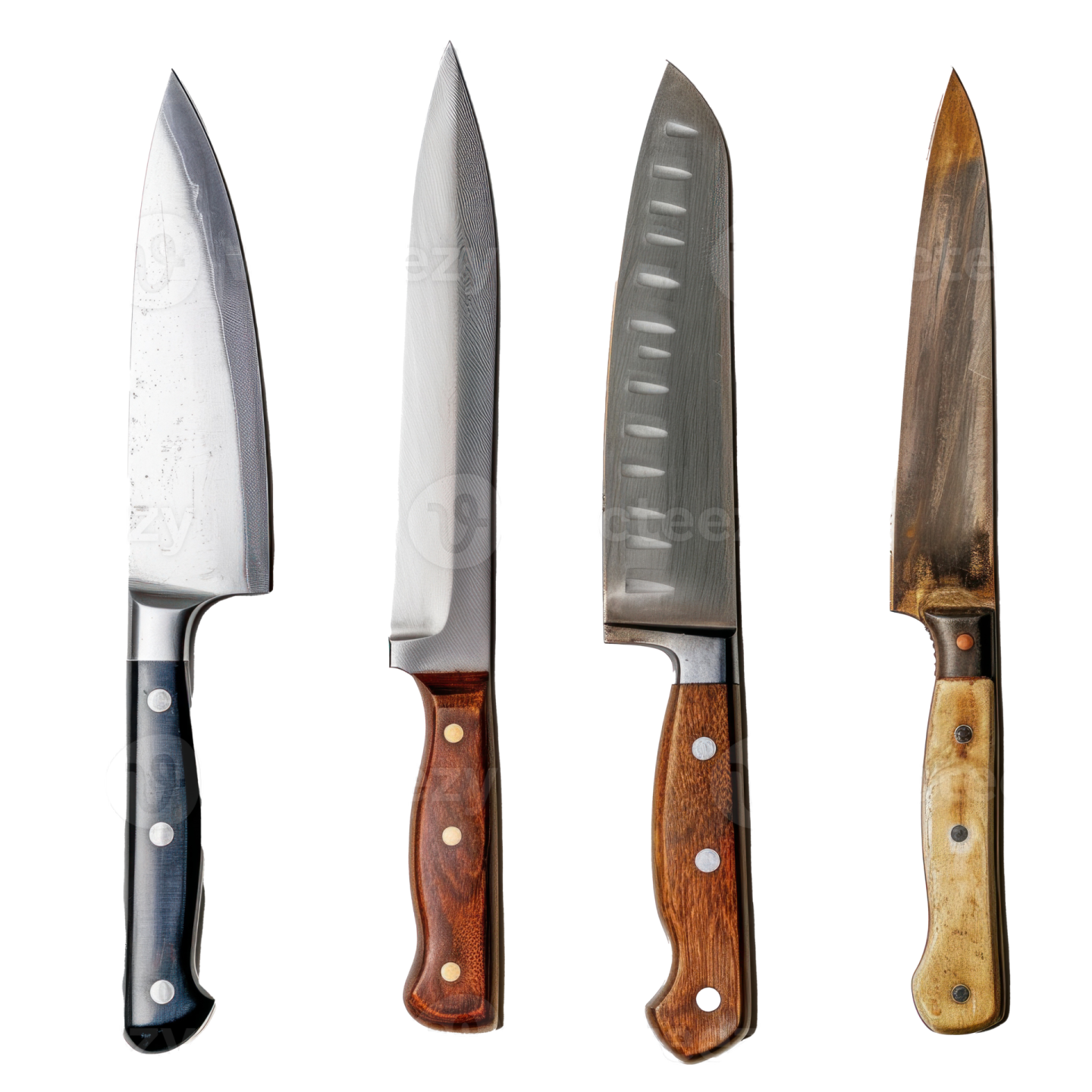 four different types of knives