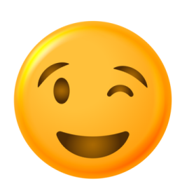 an orange smiley face with a smile