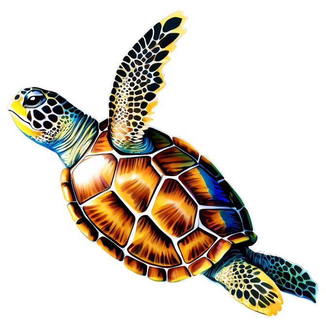 a sea turtle on a white background