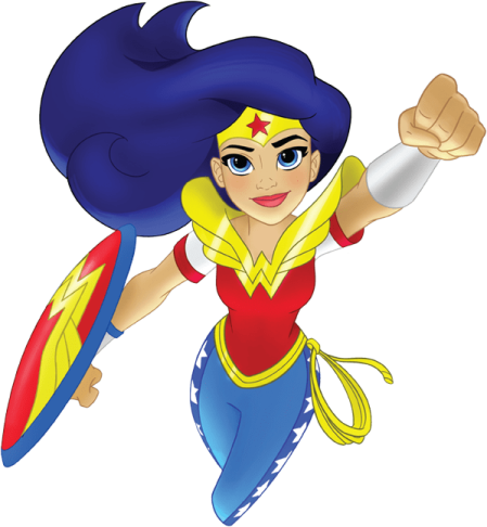 a cartoon of a woman in a superhero costume