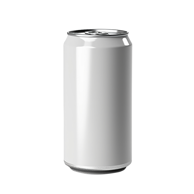 a can of soda on a white background