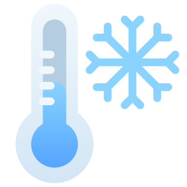 a thermometer with snow flakes