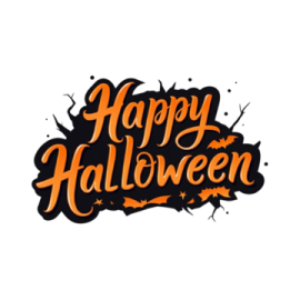 happy halloween lettering