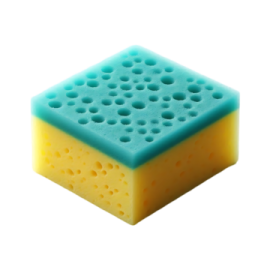 a sponge on a white background