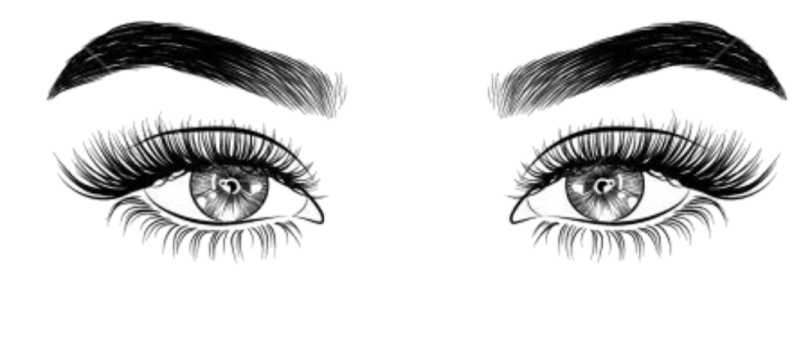 a woman's eyes with long lashes